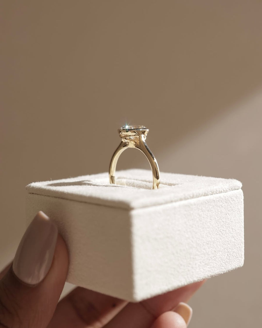 1.53-3.50 CT Oval  Lab Grown Diamond Solitaire Setting Engagement Ring