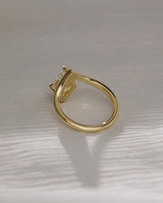 1.0-3.0 CT Marquise  Lab Grown Diamond Unique Style Engagement Ring