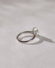 1.70 -3.70 CT Elongated Cushion Lab Grown Diamond Solitaire Style Engagement Ring