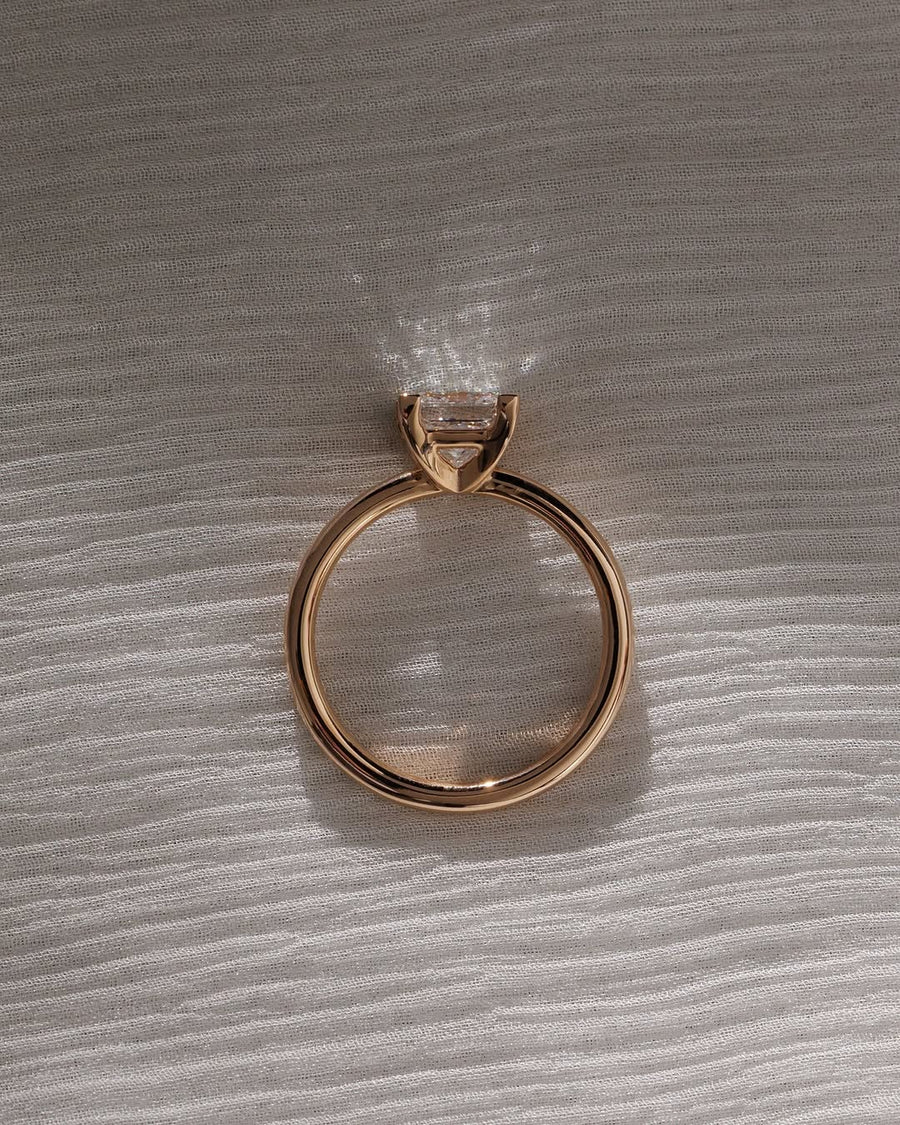 1.65-3.50 CT Princess  Lab Grown Diamond Solitaire Engagement Ring