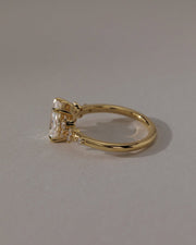 1.5 - 3.5 CT Elongated Cushion  Lab Grown Diamond Cluster Style Engagement Ring