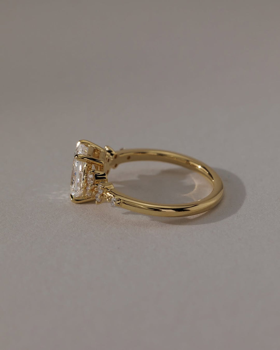 1.5 - 3.5 CT Elongated Cushion  Lab Grown Diamond Cluster Style Engagement Ring