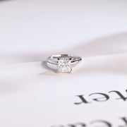 2.0 CT Princess Cut Solitaire Moissanite Engagement Ring