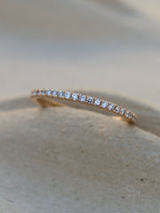 0.25 TCW Round Cut Half-Eternity Wedding Band