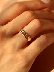 Chain Plain Style Wedding Band