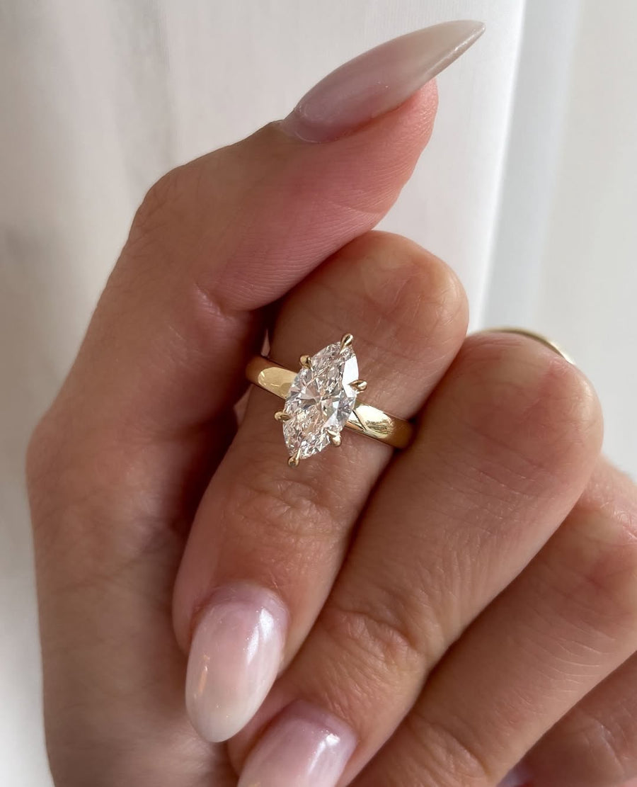 1.82 CT Marquise E/VVS1⁠ ⁠Lab Grown Diamond Solitaire Style Engagement Ring