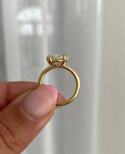 2.68 CT Oval CVD Lab Grown Diamond Solitaire Style Engagement Ring