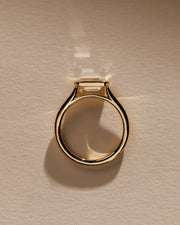 1.50-3.50 CT East west Emerald Lab Grown Diamond Bezel Style Engagement Ring