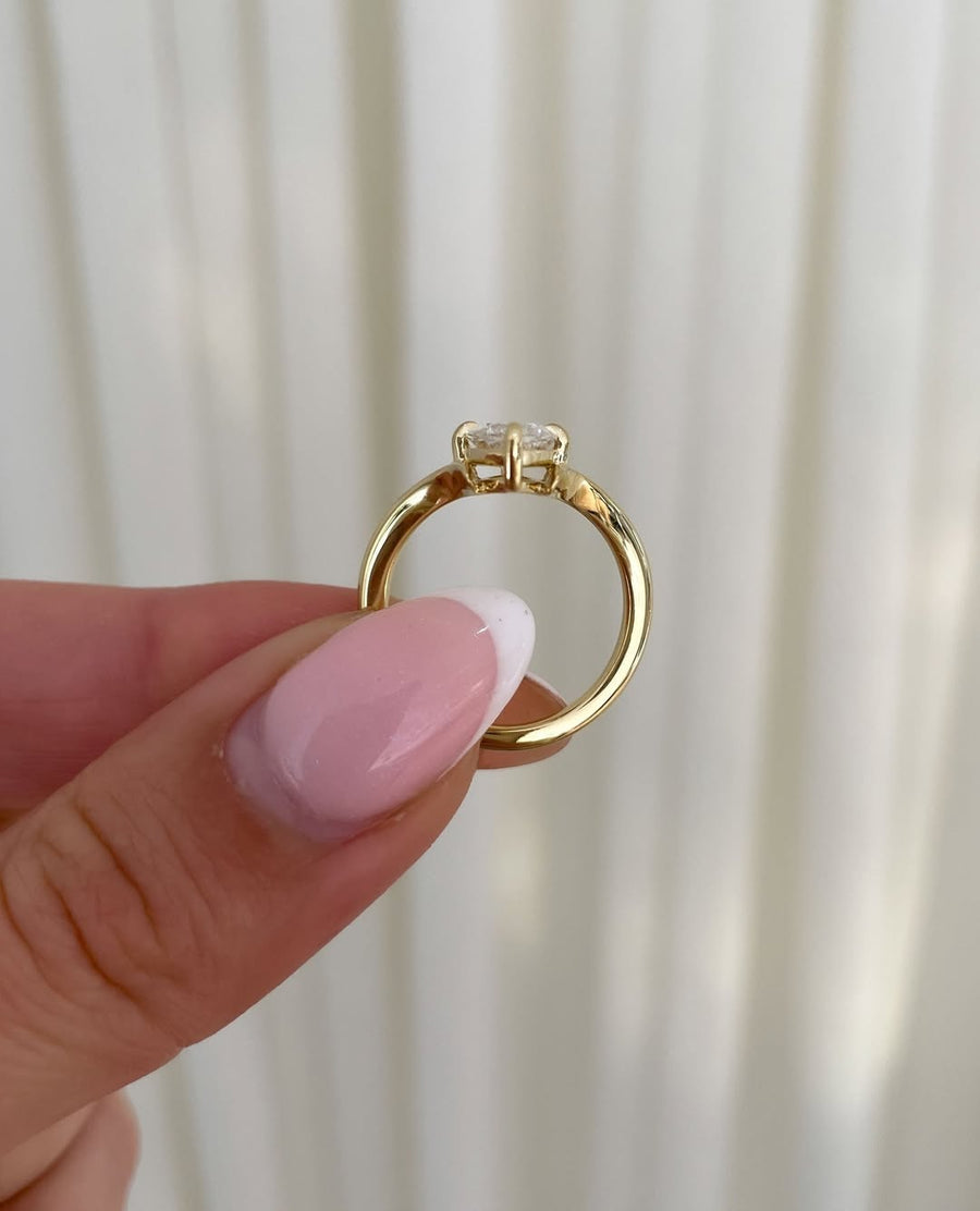 1.0 - 3.0 CT Marquise ⁠⁠ CVD Lab Grown Diamond  Solitaire Style Engagement Ring