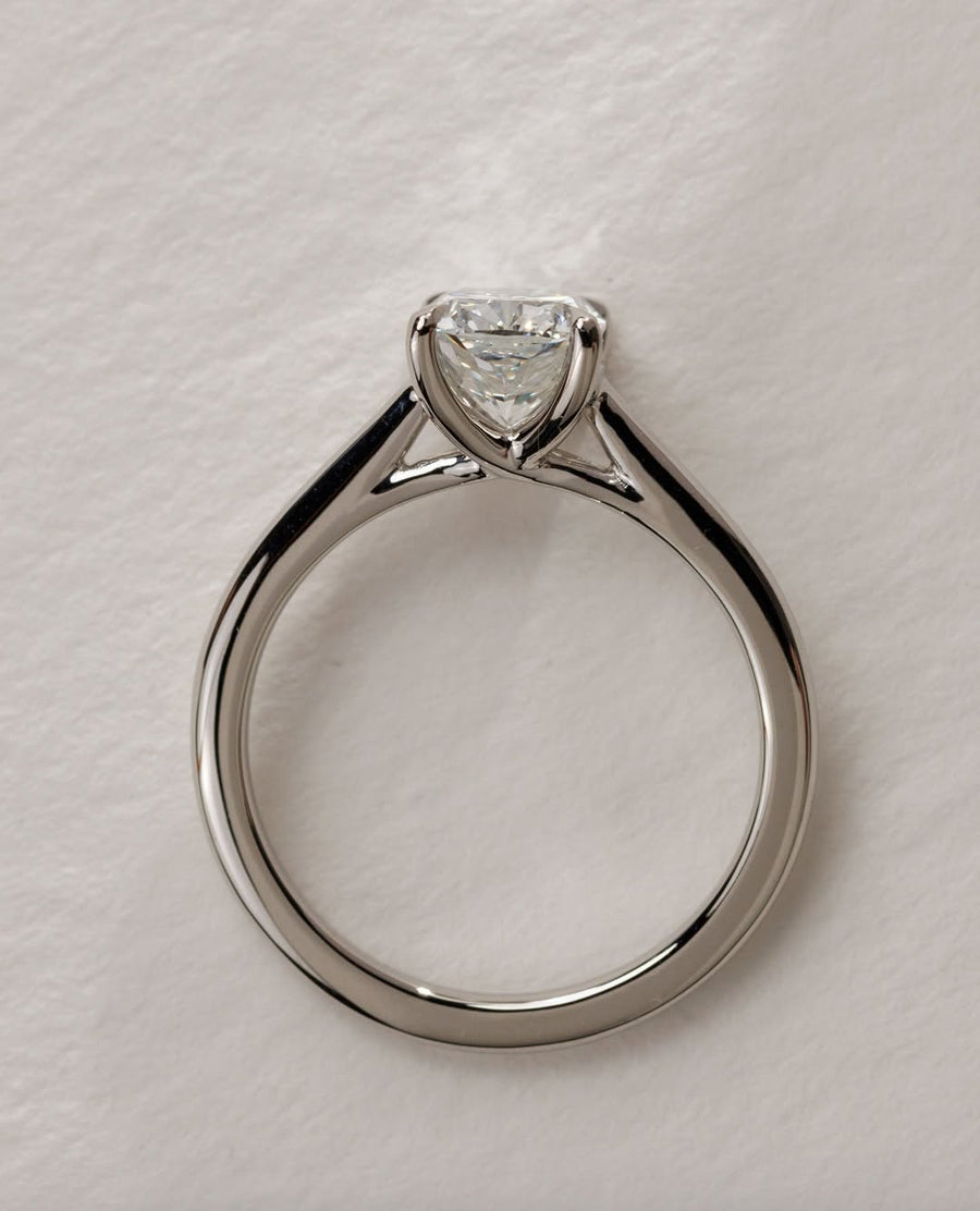 1.70 -3.70 CT Elongated Cushion Lab Grown Diamond Solitaire Style Engagement Ring