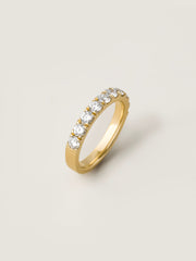 1.10 TCW Round Cut Half-Eternity Wedding Band