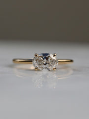 1.0-3.0  CT East-West Oval  Lab Grown Diamond Solitaire Engagement Ring