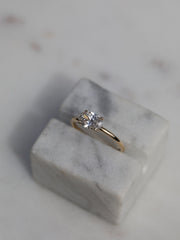 1.0-3.0  CT East-West Oval  Lab Grown Diamond Solitaire Engagement Ring