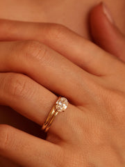 1.0-3.0  CT East-West Oval  Lab Grown Diamond Solitaire Engagement Ring