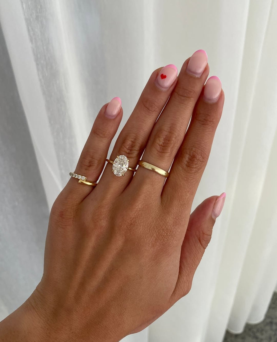 2.68 CT Oval CVD Lab Grown Diamond Solitaire Style Engagement Ring