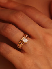 Radiant cut lab grown diamond solitaire engagement ring, 1.50 to 3.50 carats, in a classic prong setting on polished gold band