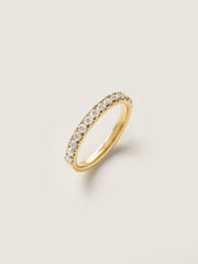 0.55 TCW Round Cut Half-Eternity Wedding Band