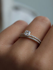 0.25 TCW Round Cut Half-Eternity Wedding Band