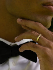 0.15 TCW Round Shape Sparkling Textured Wedding Band