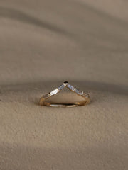 0.30 TCW Baguette Cut curved style Wedding Band