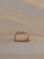 Chain Plain Style Wedding Band