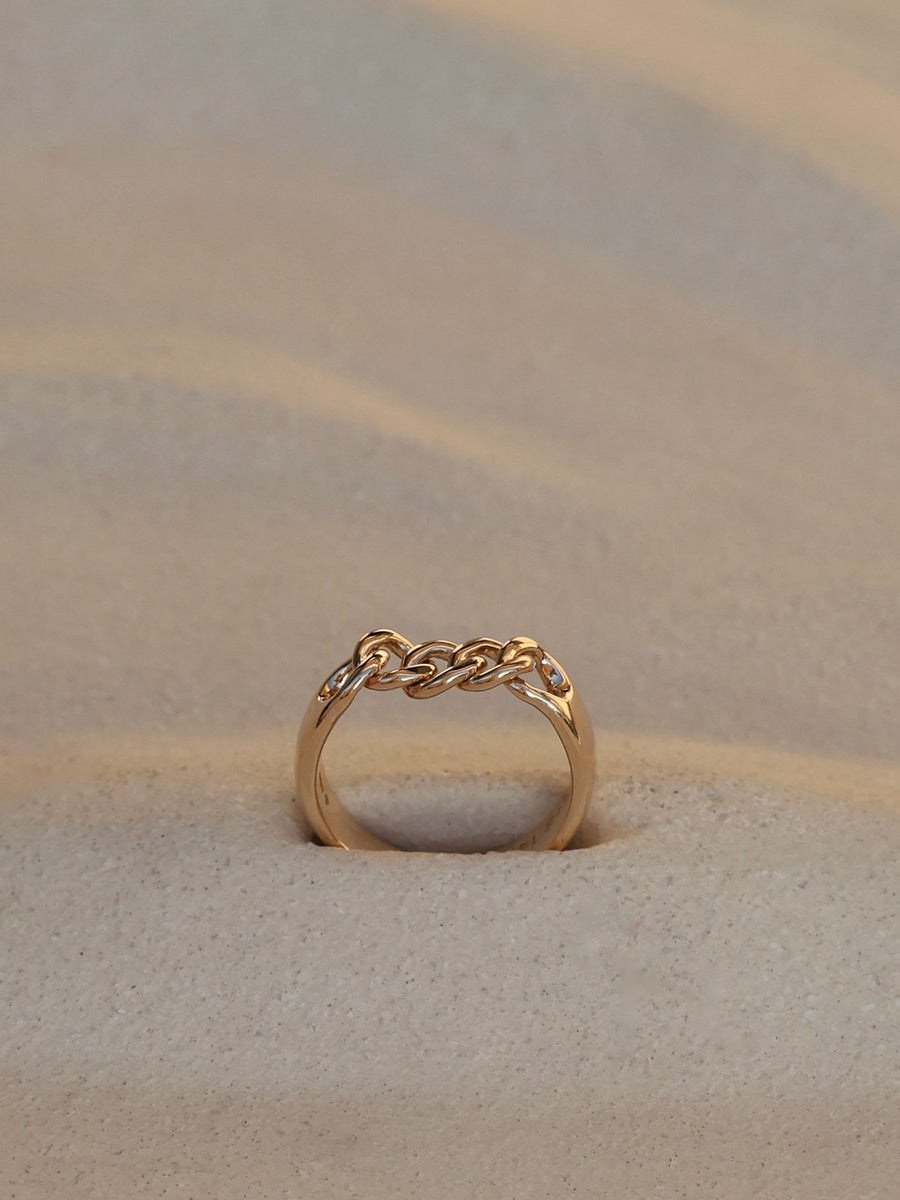 Chain Plain Style Wedding Band