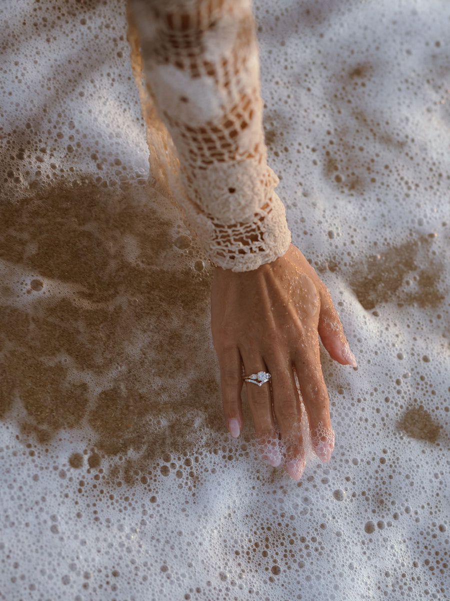 0.30 TCW Baguette Cut curved style Wedding Band