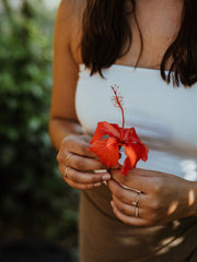 0.30 carat pear cut lab grown diamond solitaire engagement ring in prong setting on polished gold band