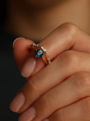 0.37 TCW Baguette Cut curved style Wedding Band