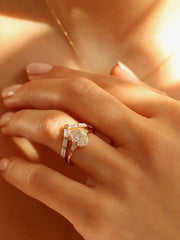 0.30 TCW Baguette Cut curved style Wedding Band