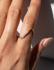 0.30 TCW Round Lab Grown Diamond unique Wedding Band