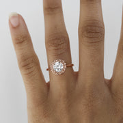 1.1 CT Round Cut Solitaire Moissanite Engagement Ring