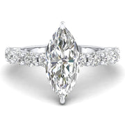 5.0 CT Marquise Lab Grown Diamond Hidden Halo & Pave  Engagement Ring-custom listing for -Delois