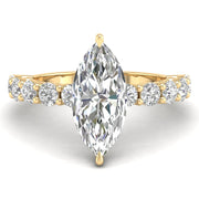 5.0 CT Marquise Lab Grown Diamond Hidden Halo & Pave  Engagement Ring-custom listing for -Delois