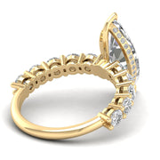 5.0 CT Marquise Lab Grown Diamond Hidden Halo & Pave  Engagement Ring-custom listing for -Delois
