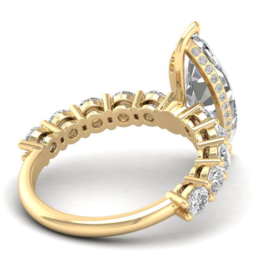 5.0 CT Marquise Lab Grown Diamond Hidden Halo & Pave  Engagement Ring-custom listing for -Delois