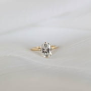 1.04 - 2.43 CT Radiant Cut Solitaire Moissanite Engagement Ring