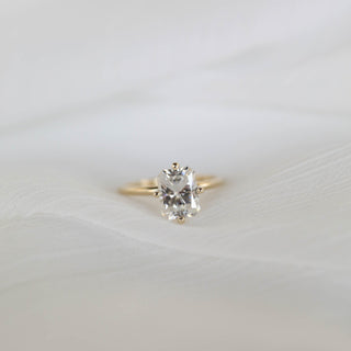 1.04 - 2.43 CT Radiant Cut Solitaire Moissanite Engagement Ring