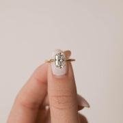 1.04 - 2.43 CT Radiant Cut Solitaire Moissanite Engagement Ring