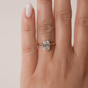 1.04 - 2.43 CT Radiant Cut Solitaire Moissanite Engagement Ring