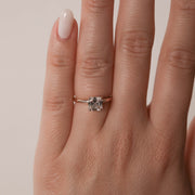 0.87 - 1.38 CT Asscher Cut Solitaire Moissanite Engagement Ring