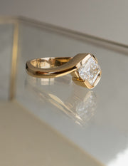 1.50 -2.50 CT Asscher Cut Lab Grown Diamond Solitaire Engagement Ring