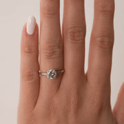 1 - 2.75 CT Round Cut Solitaire Moissanite Engagement Ring