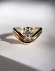 1.0 -2.0 CT Oval Cut Lab Grown Diamond Solitaire Engagement Ring