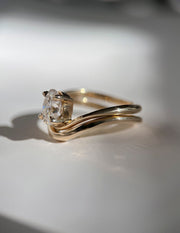 1.0 -2.0 CT Oval Cut Lab Grown Diamond Solitaire Engagement Ring