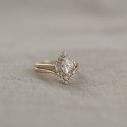 0.96ctw Marquise Cluster Moissanite Diamond Wedding Band