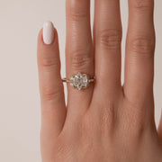 0.61 CT-1.67 CT Radiant Cluster Moissanite Engagement Ring