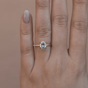 0.84 CT-2.72 CT Oval Cut Solitaire Moissanite Engagement Ring