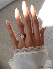 1.25 - 3.0 CT Marquise Shaped Lab Grown Diamond Solitaire Style Bridal Set