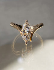 1.25 - 3.0 CT Marquise Shaped Lab Grown Diamond Soliatire Style Engagement Ring